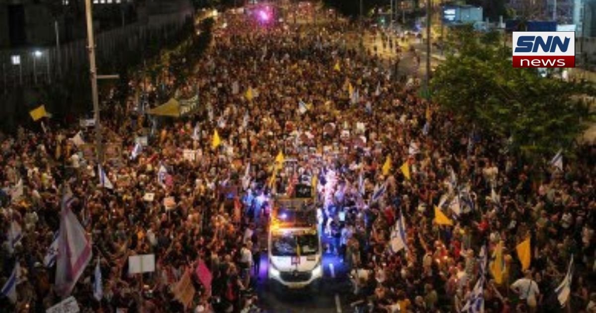 Tens of Thousands Protest Gaza City Seizure in Tel Aviv