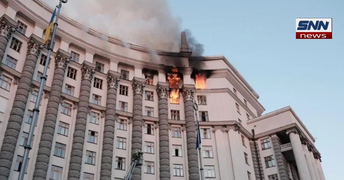 Russian Strike Hits Kyiv Government Building, Four Killed