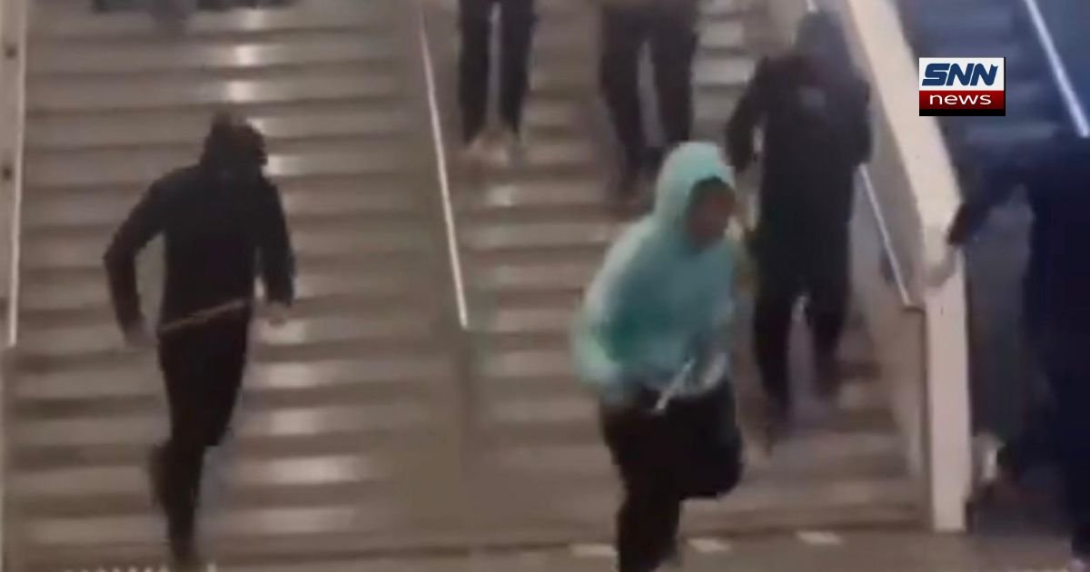 Masked Youth Attack Geneva Metro Station