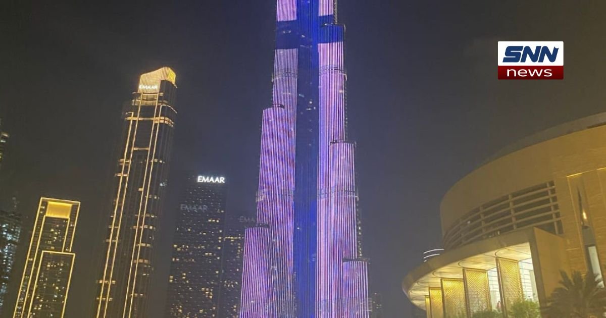 Dubai Honors Finland as Burj Khalifa Lights Up in Flag Colors