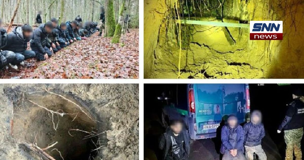 Tunnel Found on Poland Belarus Border 130 Migrants Held