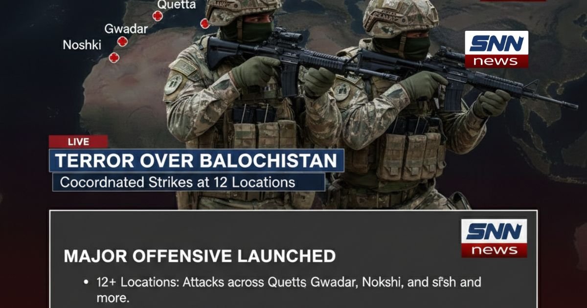 Major Terrorist Attack in 12 Balochistan Locations