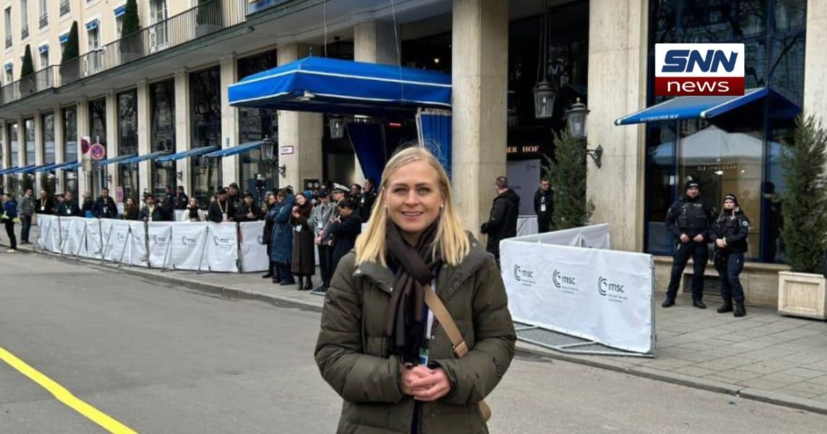 Finnish Foreign Minister at Munich Security Conference engaging with global leaders on European security.