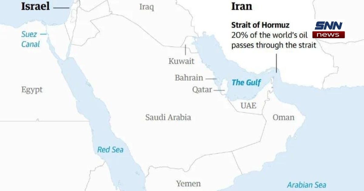 Iran closes Strait of Hormuz, oil tankers halted, global energy supply at risk, rising oil prices, strategic shipping route
