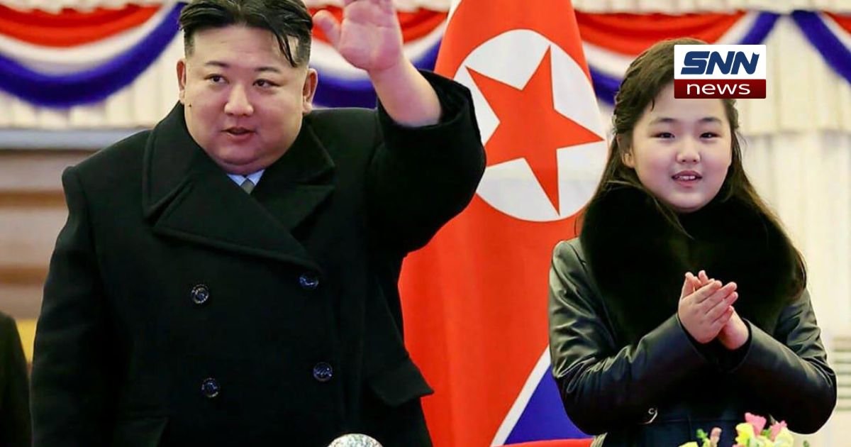 North Korean leader Kim Jong Un attending a state event with his daughter Kim Ju Ae, sparking speculation about future leadership succession.