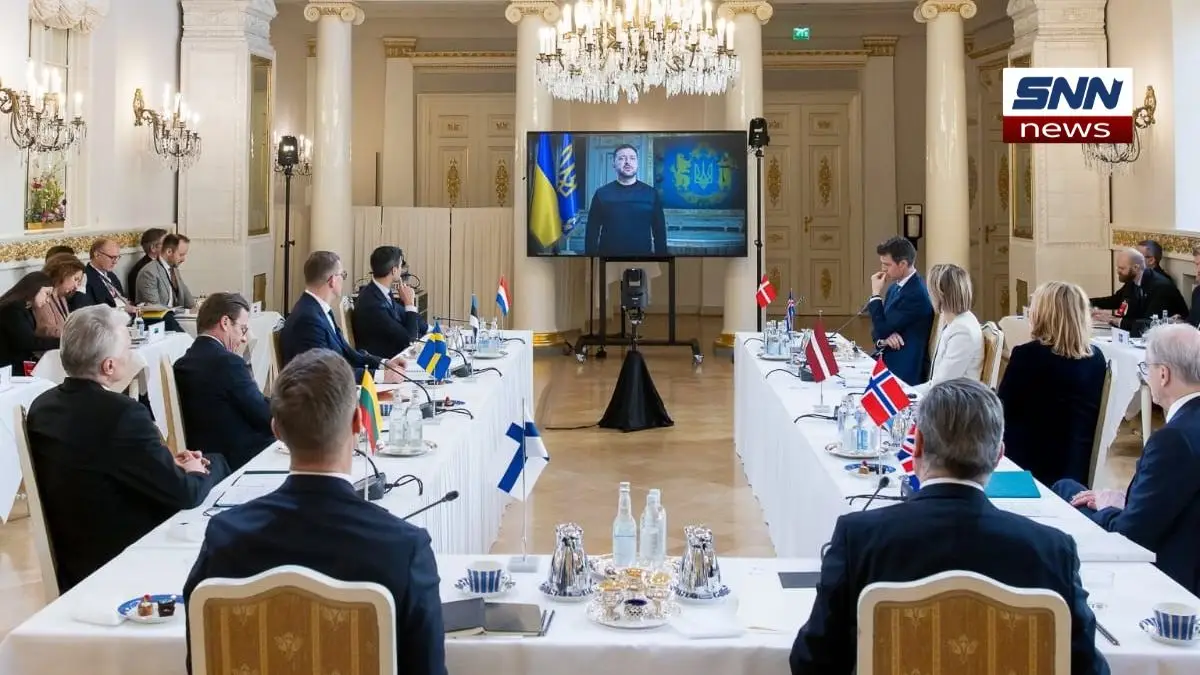 Leaders at the JEF Summit in Helsinki discussing regional security and support for Ukraine