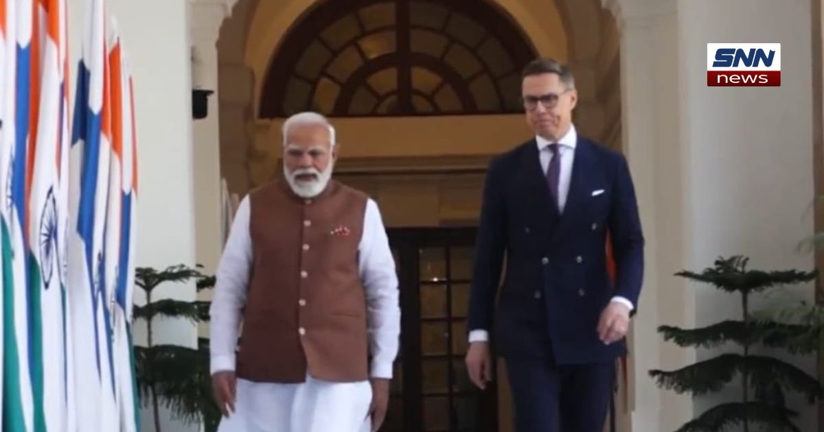 Finland President Alexander Stubb meeting Indian Prime Minister Narendra Modi during official India visit
