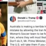 Iran women&rsquo;s football team faces threats after refusing to sing national anthem during match in Australia