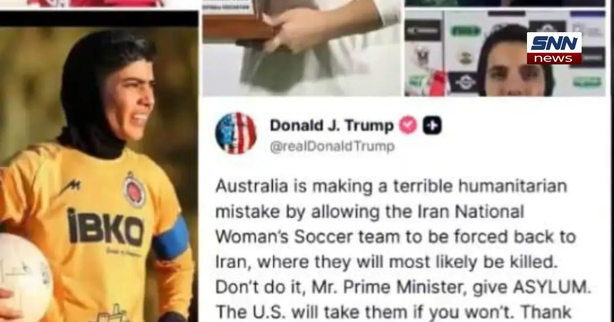 Iran women&rsquo;s football team faces threats after refusing to sing national anthem during match in Australia