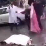 Emergency responders at bombing site in Algeria's Blida Province after twin suicide blasts during Pope Leo XIV visit.