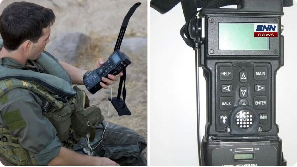 U.S. pilot using CSEL device to stay hidden and connected during rescue mission.