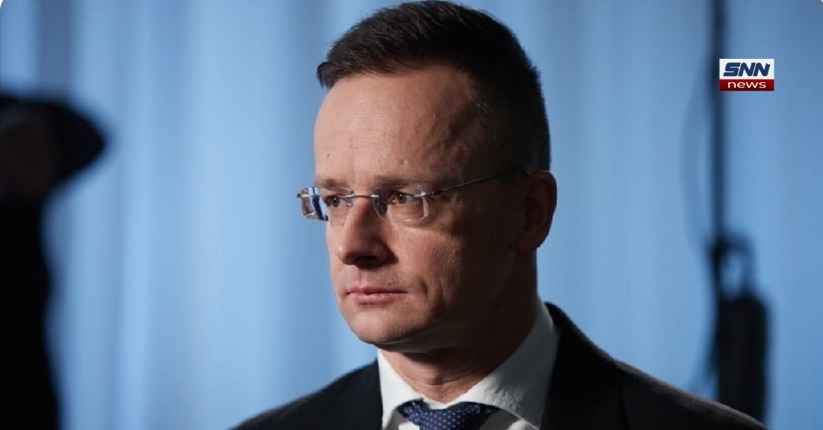 Hungary Foreign Minister Péter Szijjártó speaking as Hungary defends Russia ties and energy policy in Europe.