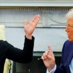 Ukrainian President Volodymyr Zelensky explaining how he confronted Donald Trump during a candid political interview