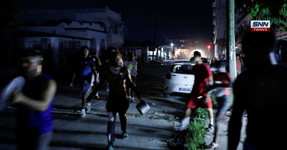 Residents join Cuba protests in Havana, banging pots and chanting during blackouts caused by fuel shortages.