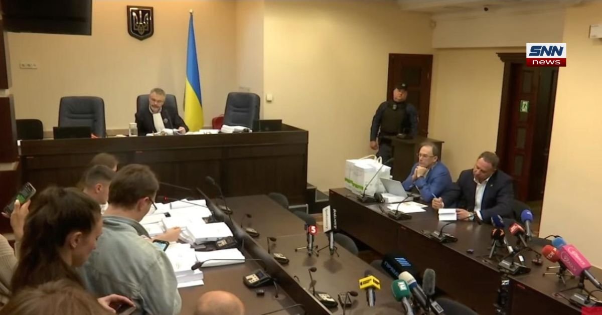 Andriy Yermak appears in Ukraine anti-corruption court during a high-profile corruption hearing in Kyiv.