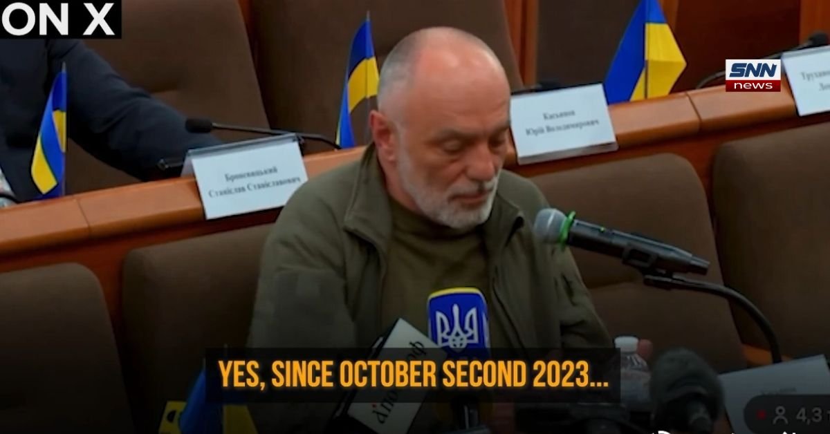 Ukrainian Military officer Major Yuri Kasyanov presenting drone procurement corruption evidence before Ukraine's parliamentary investigative commission.