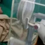 A Cuban children patient in a Havana pediatric hospital ward affected by power blackouts caused by US economic sanctions in 2026.