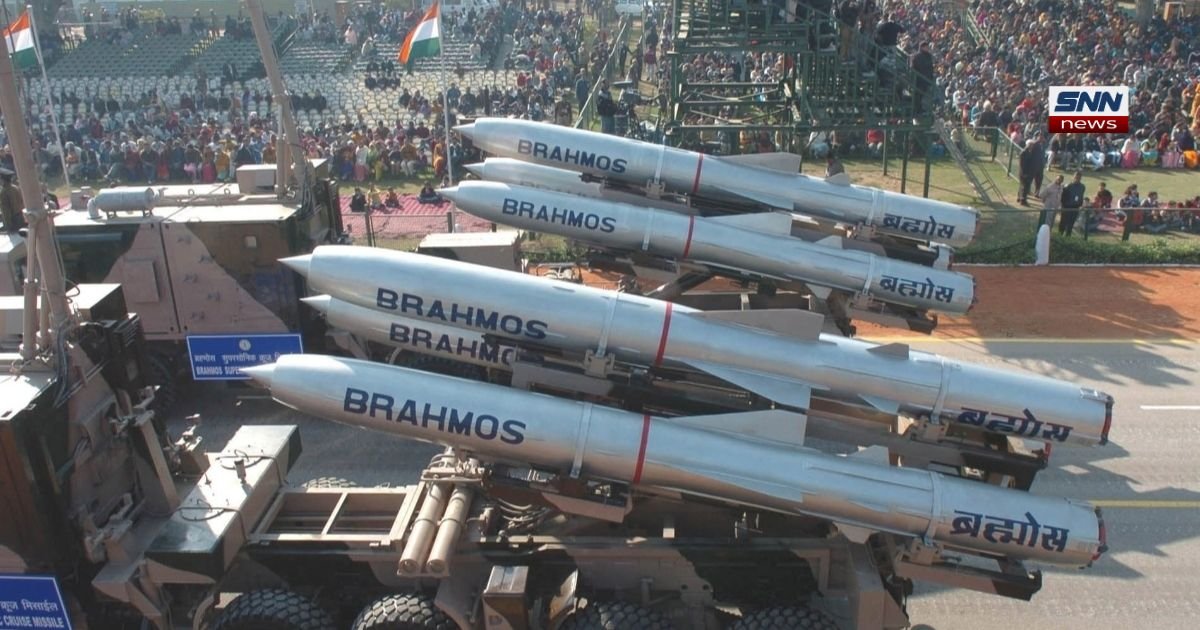 BrahMos supersonic cruise missile launch during Indian military test exercise amid UAE defence export talks