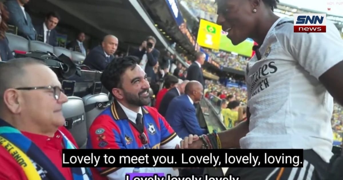 IShowSpeed Darren Watkins Jr reacting at FIFA World Cup 2026 stadium after discovering he sat next to NYC Mayor Zohran Mamdani