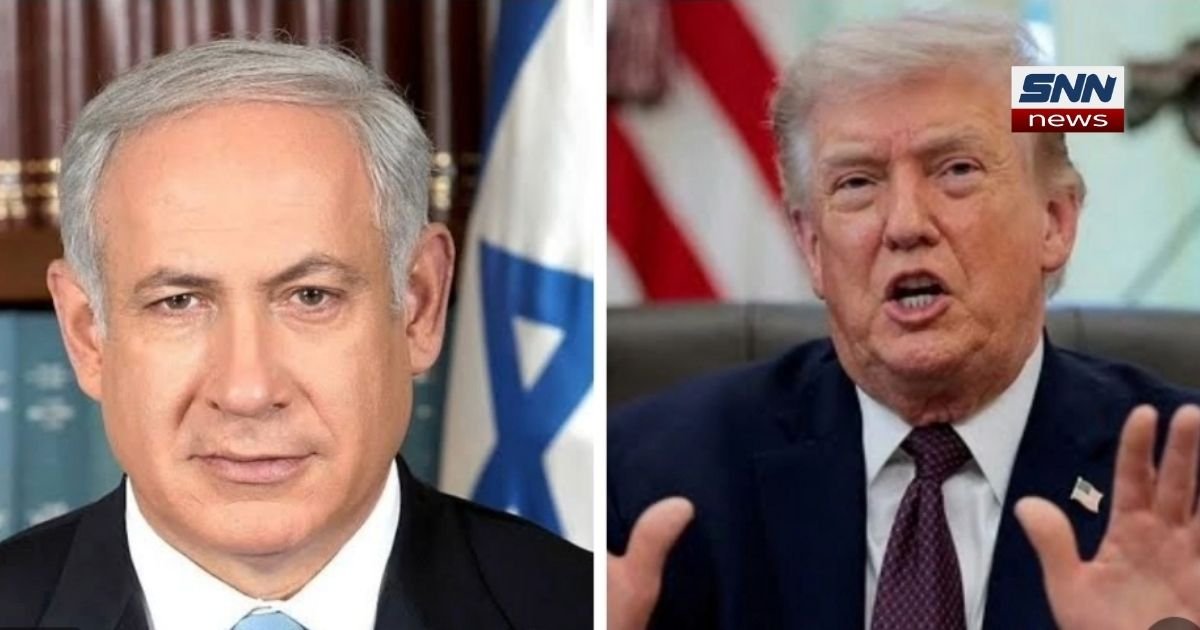Israeli Prime Minister Benjamin Netanyahu speaking at a podium during an official event discussing Military Aid and US&ndash;Israel relations.