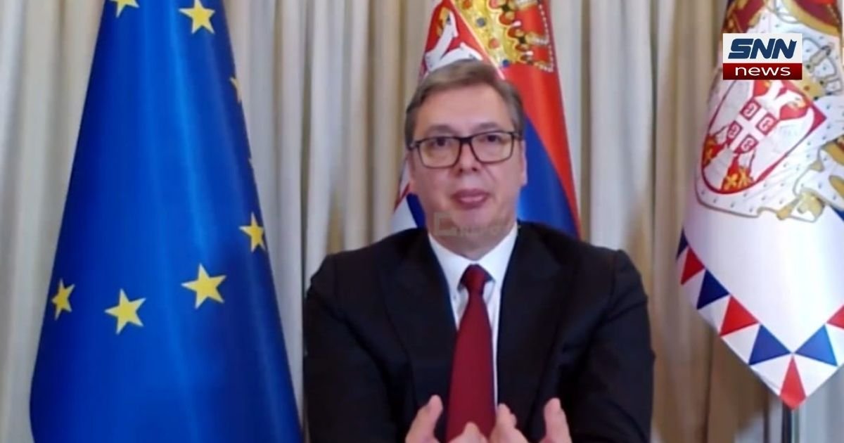 Serbian President Aleksandar Vučić defends Serbia Israel cooperation at public address