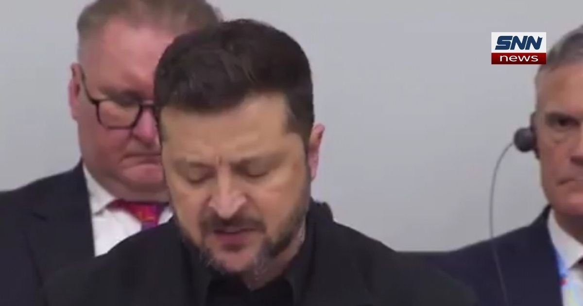Ukrainian President Zelensky addressing anti-ballistic missile coalition at Ramstein Air Base ahead of winter deadline
