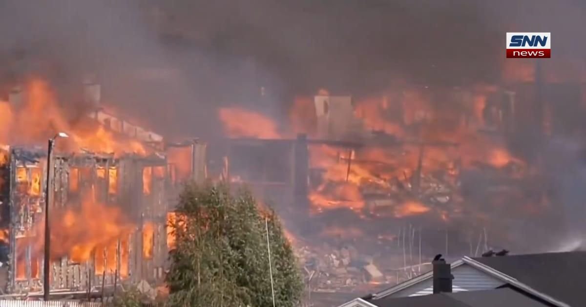 Residents evacuate as wildfire destroys over 100 homes in Drammen, Norway