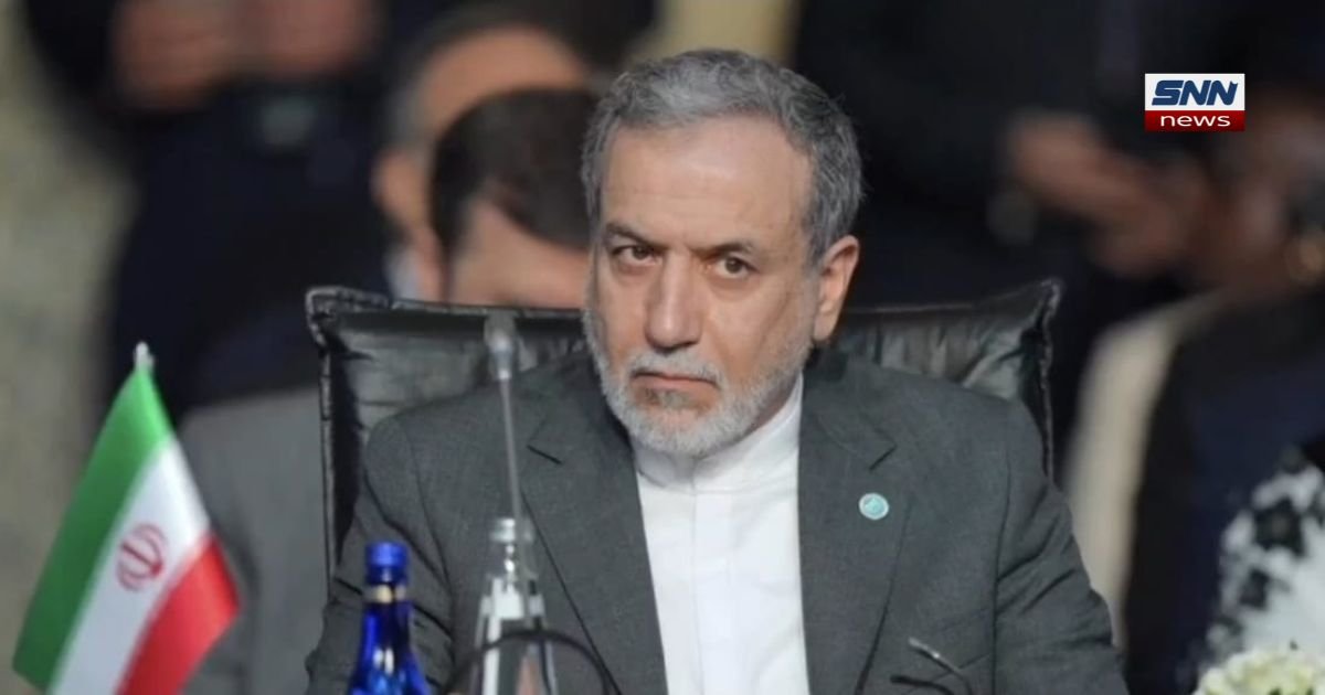 Iranian Foreign Minister Abbas Araghchi speaking on Strait of Hormuz transit policy