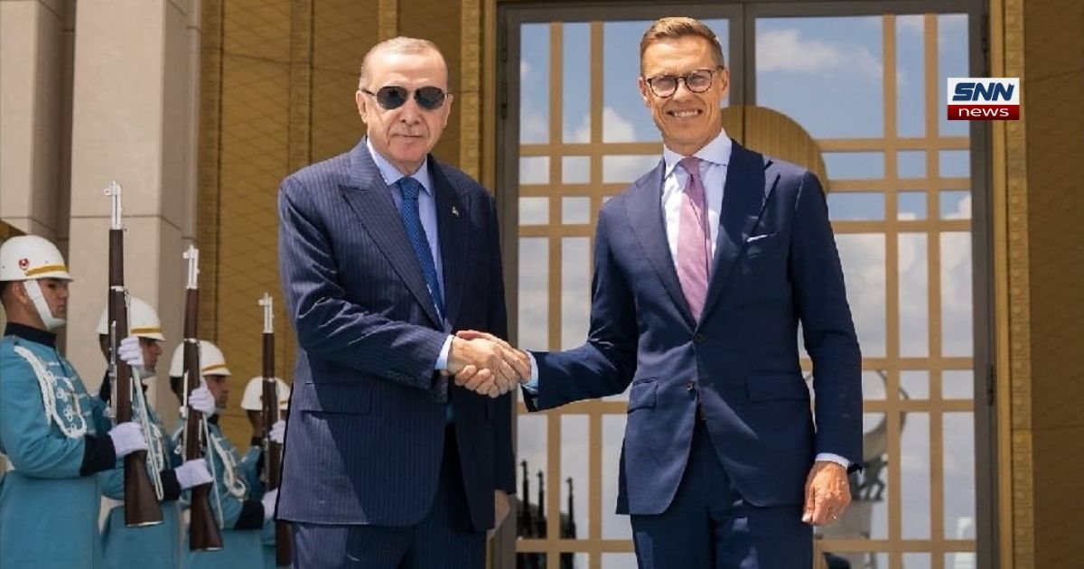 Finnish President Alexander Stubb meets Turkish President Recep Tayyip Erdoฤan at the Presidential Complex in Ankara during the NATO summit, July 2026