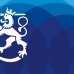"Flag of Finland beside the International Criminal Court logo, symbolizing Finland's support for the US Sanctions on ICC."
