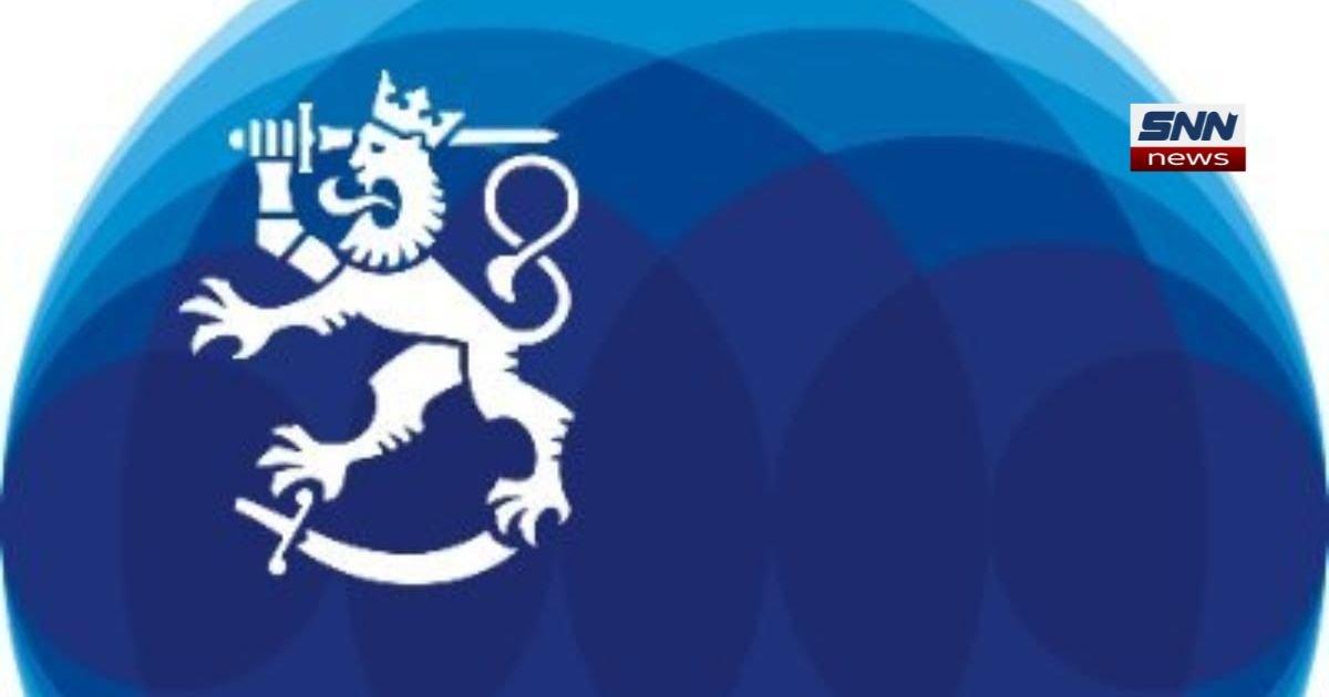 "Flag of Finland beside the International Criminal Court logo, symbolizing Finland's support for the US Sanctions on ICC."