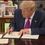 "U.S. President Donald Trump Claims Lake speaking in the Oval Office"