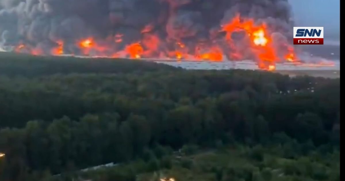 Wildberries warehouse on fire after reported Ukrainian drone strike near Moscow