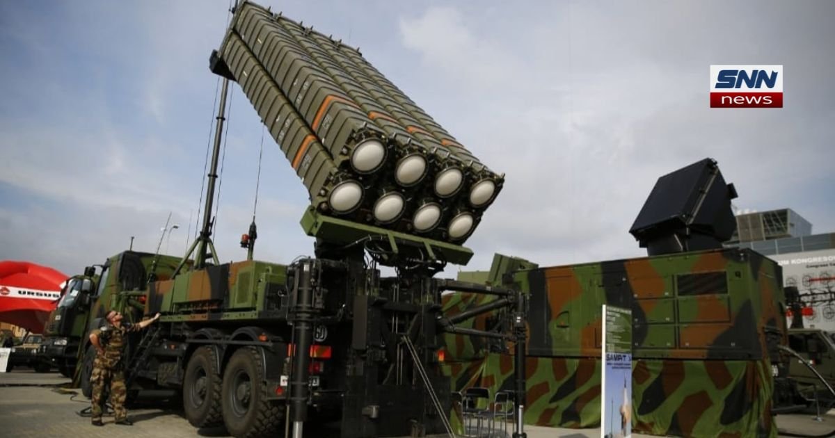 French SAMP/T air-defence launcher deployed under a Franco-Ukrainian defence agreement